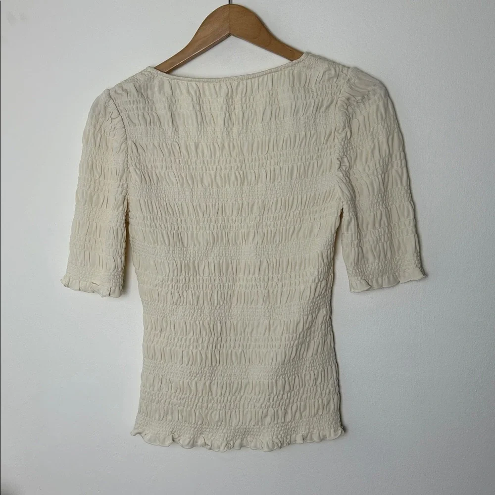 Frame Shirred jersey top - Picture 3 of 5